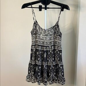 Brandy Melville Black and White Paisley Camisole